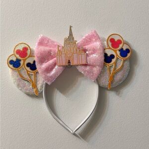 Pink Sequin Minnie Mouse Ears Headband
